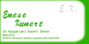 emese kunert business card